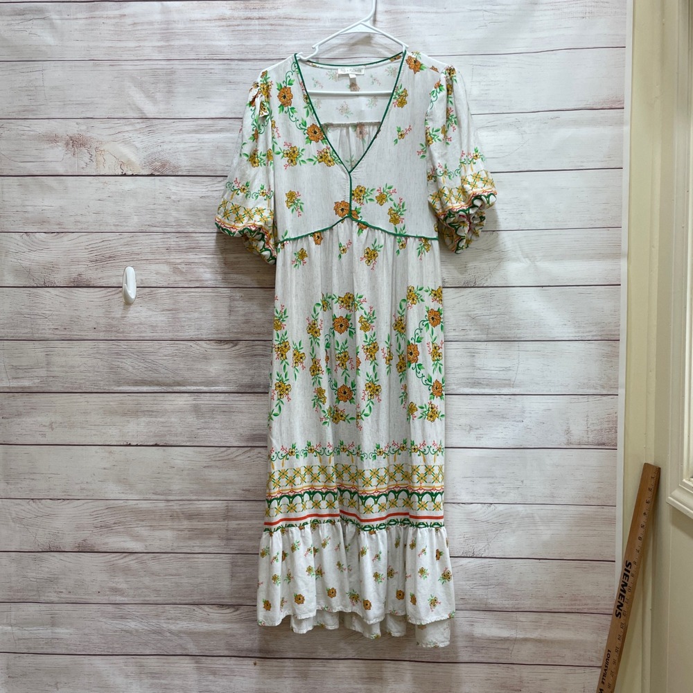 ANTHROPOLOGIE‎ FIG + FLOWER FLORAL BOHO MAXI DRESS